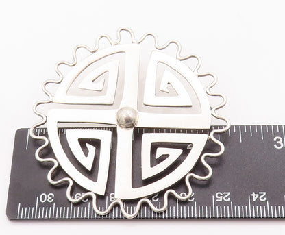 925 Sterling Silver Vintage Pendant BRENDA SCHOENFELD Spiral Pattern PT22902