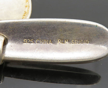 RLM STUDIO 925 Sterling Silver  Vintage Crescent Shape Linked Pendant  PT16176