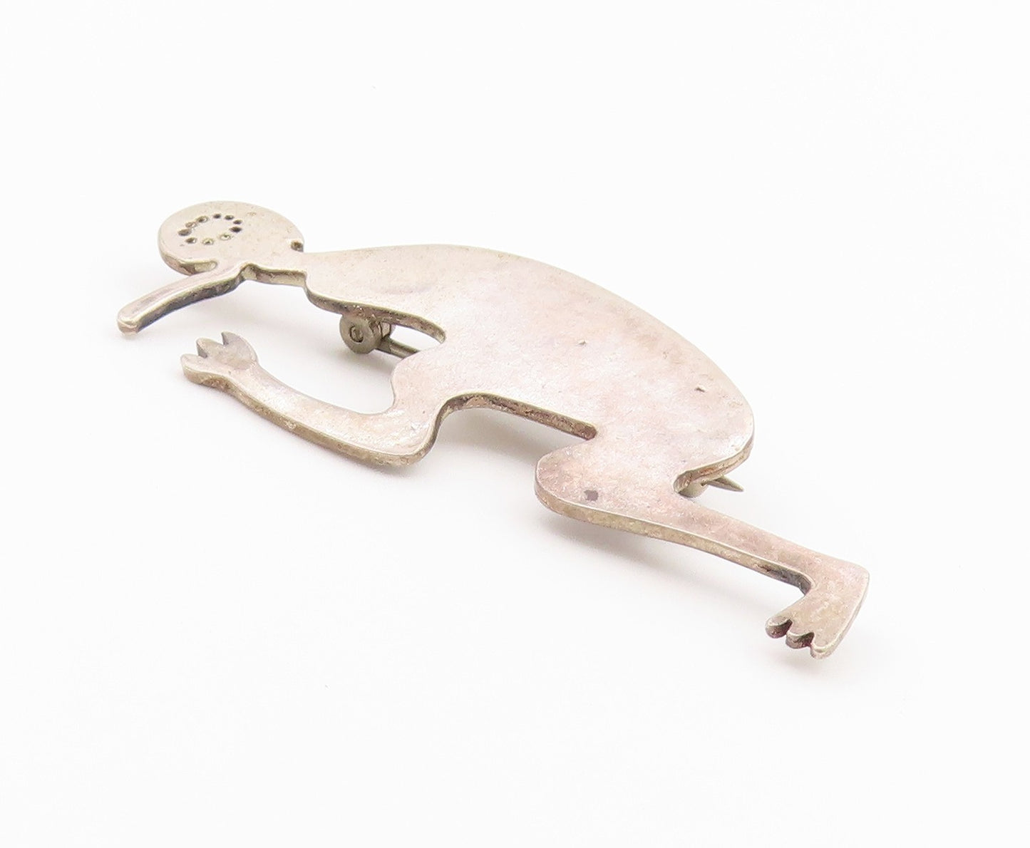 925 Sterling Silver Vintage Brooch Pin SOUTHWESTERN Kokopelli figure  BP12622