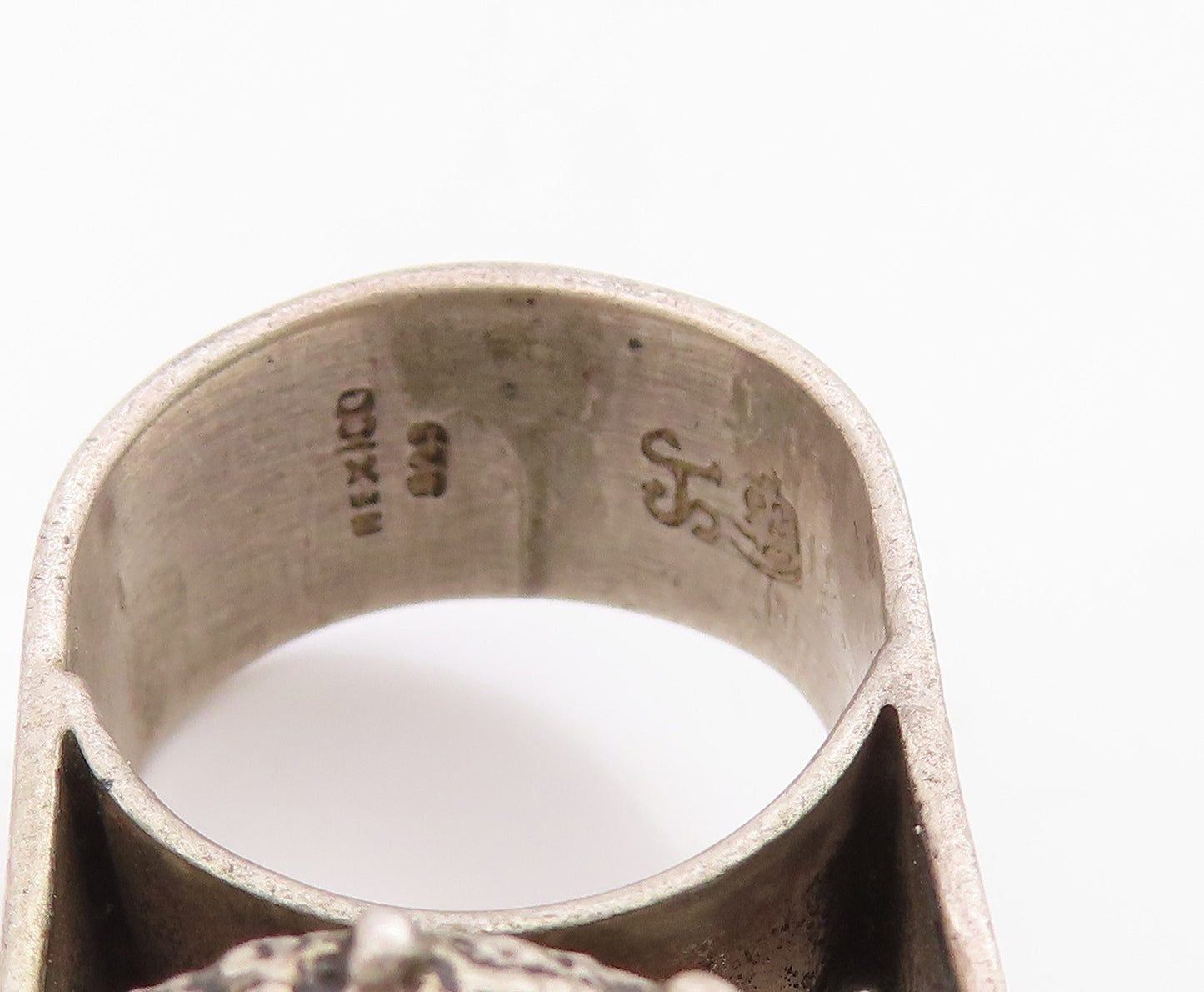925 Sterling Silver Vintage Ring SOTELO MEXICO Twin Crocodile  Sz 7.5  RG33526