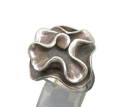 SILPADA 925 Sterling Silver Vintage Shiny Sculpted Statement Ring Sz 8 RG21958