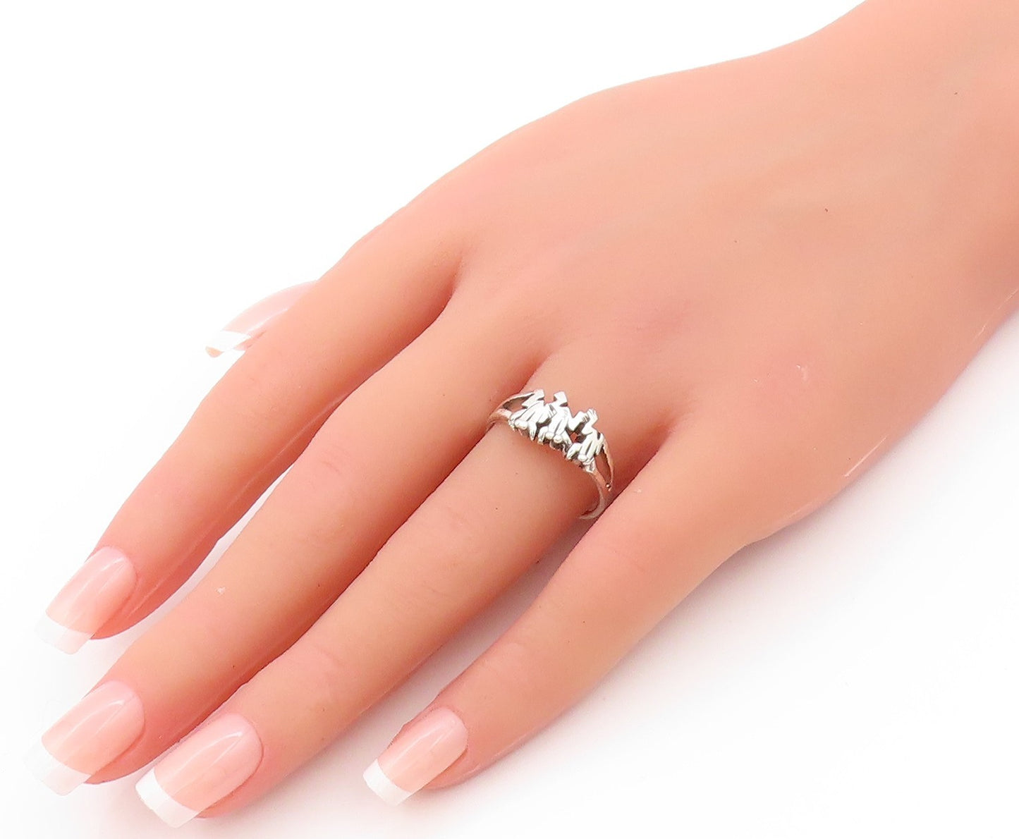 925 Sterling Silver Vintage Ring Designer Jumping Frogs Cutout  Sz 9  RG32865