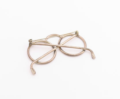 MEXICO 925 Sterling Silver  Vintage Reading Eye Glasses Brooch Pin  BP9132