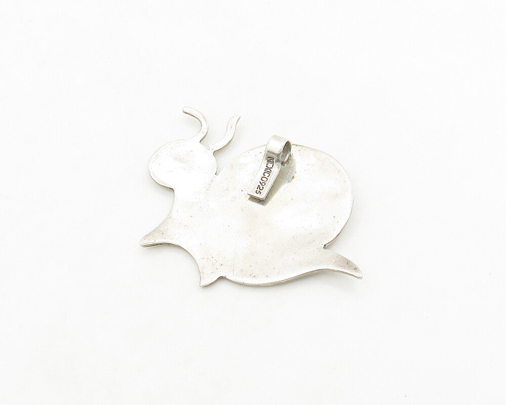 MEXICO 925 Sterling Silver  Vintage Shiny Happy Snail Motif Pendant  PT15292