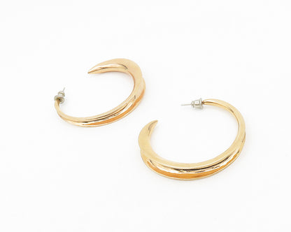 RLM STUDIO 925 Silver  Shiny Rose Gold Plated Concave JHoop Earrings  EG9229
