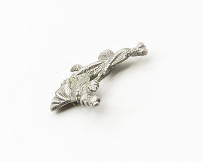 LANG 925 Sterling Silver  Vintage Dancing Couple Motif Brooch Pin  BP6757