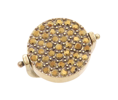 925 Sterling Silver Vintage Ring Gold Plated Double Sided Gemstone Sz 8  RG31256