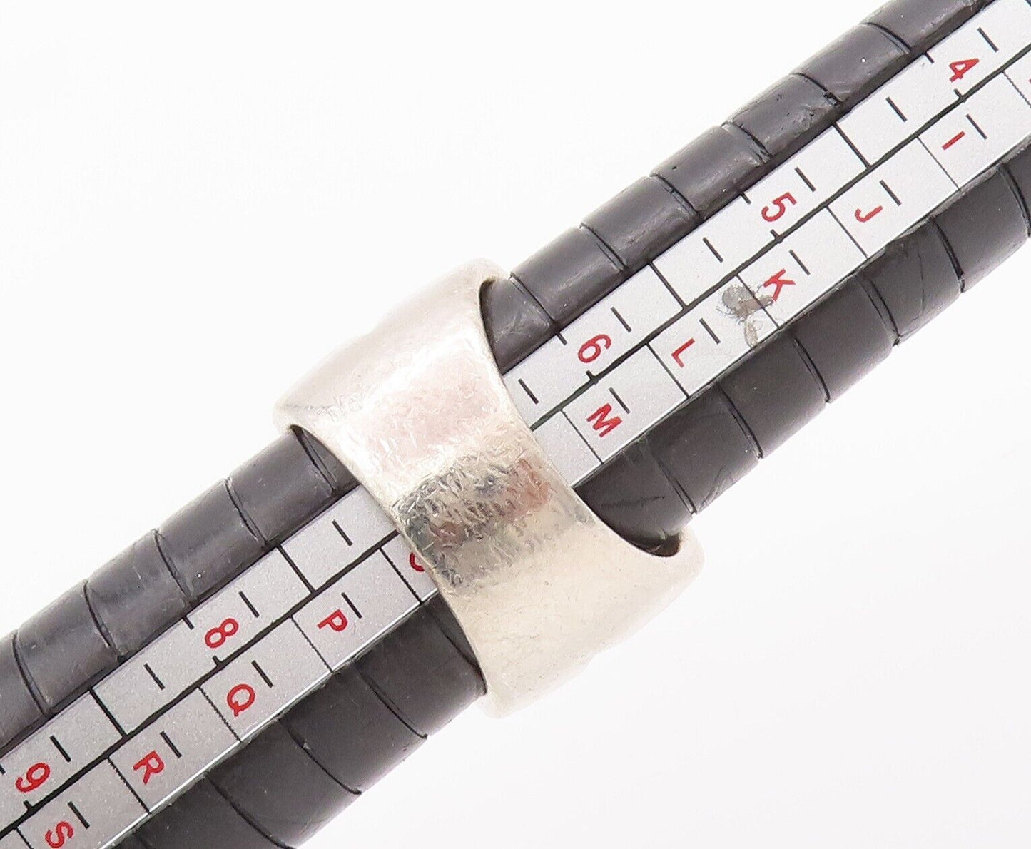 925 Sterling Silver Vintage Ring ESPO Cutout Designer Inlay CZ  Sz 7  RG28337