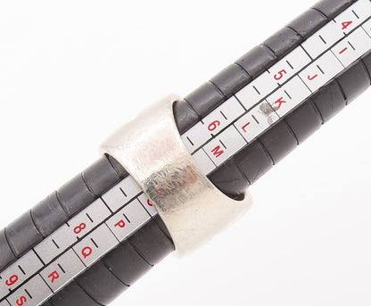925 Sterling Silver Vintage Ring ESPO Cutout Designer Inlay CZ  Sz 7  RG28337