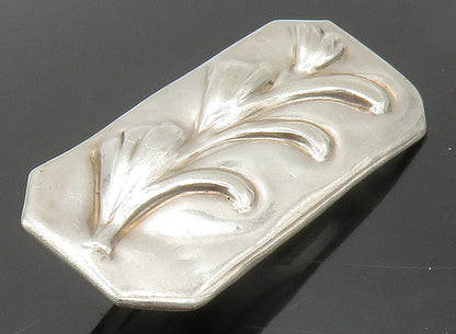 925 Sterling Silver  Vintage Antique Raised Floral Vine Brooch Pin  BP5934