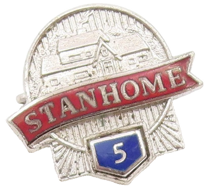 925 Sterling Silver  Vintage Enamel Stanhome Salesman Brooch Pin  BP8666