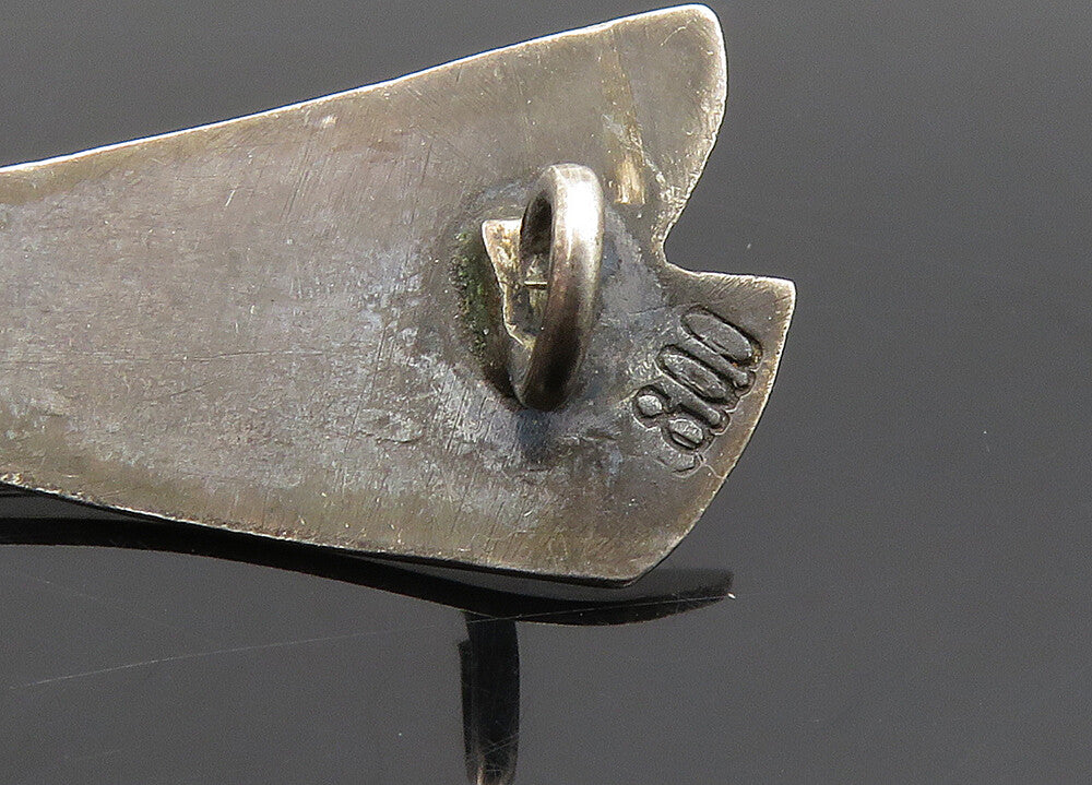 925 Sterling Silver  Vintage Antique Dark Tone Bow Tie Brooch Pin  BP8111