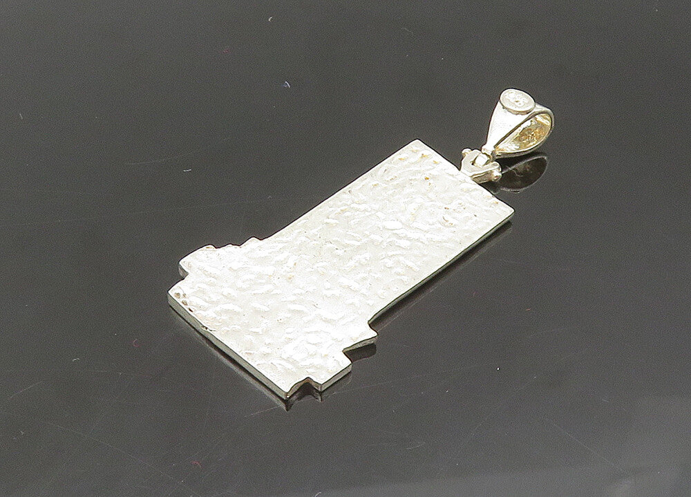 925 Sterling Silver  Vintage Enamel United States Flag Pendant  PT16491