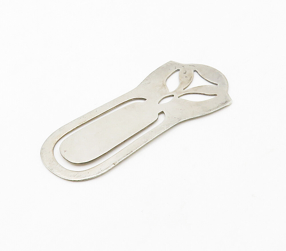 JAMES AVERY 925 Sterling Silver  Vintage Shiny Cutout Detail Book Mark  TR2147