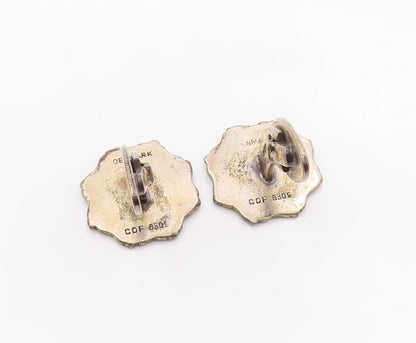 FRYDEUSBERG DENMARK 925 Silver  Vintage Etched Sailboat Cufflinks  TR3358