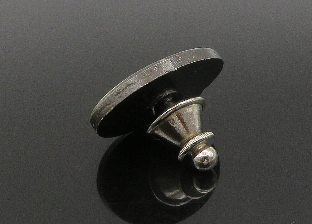 925 Sterling Silver  Vintage Dark Tone Mason Symbol Lapel Pin  TR3118