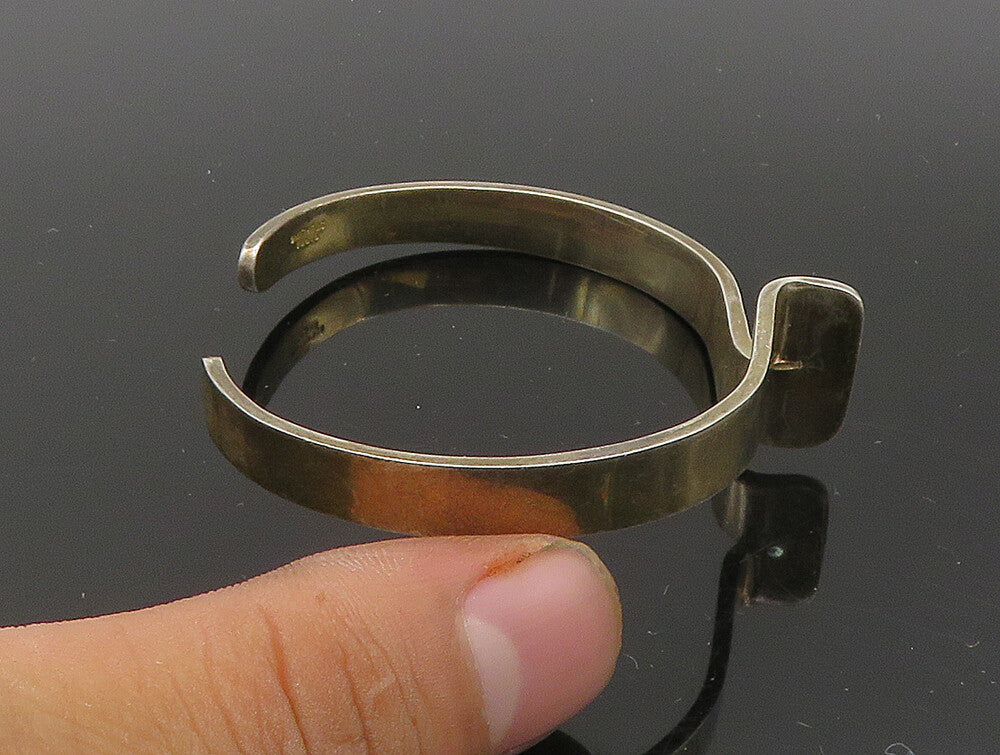 BARRA 925 Sterling Silver  Vintage Shiny Smooth Petite Cuff Bracelet  BT1388