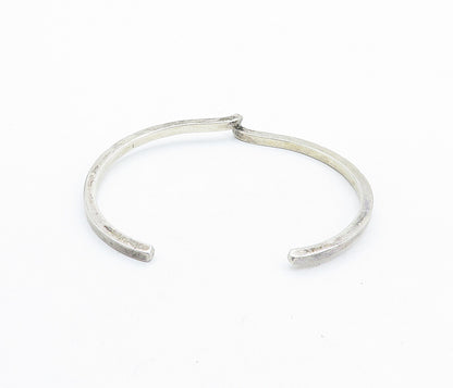 MEXICO 925 Silver  Vintage Petite Chiseled Detail Swirl Cuff Bracelet  BT2455