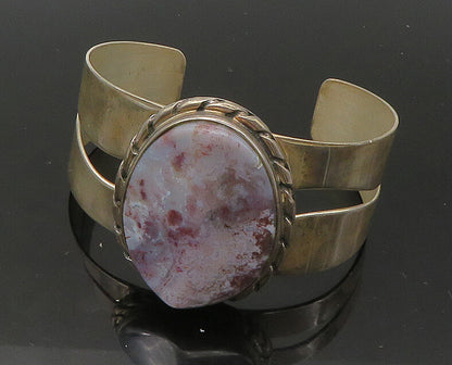 DTR JAY KING 925 Sterling Silver  Vintage Agate Cutout Cuff Bracelet  BT8860
