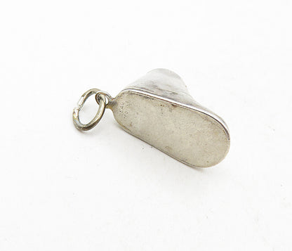BEAU 925 Sterling Silver  Vintage Shiny Old Fashioned Shoe Pendant  PT6959