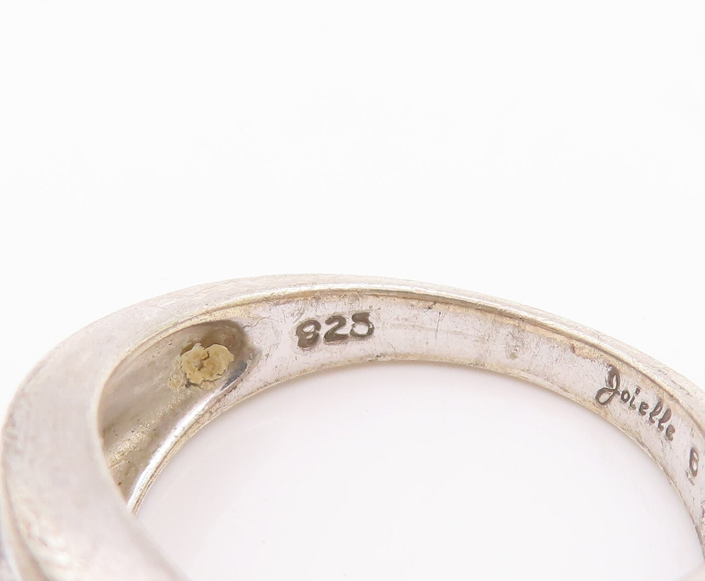 925 Sterling Silver Vintage Ring JOIELLE Solid Carved Topaz Flower Sz 6  RG27881