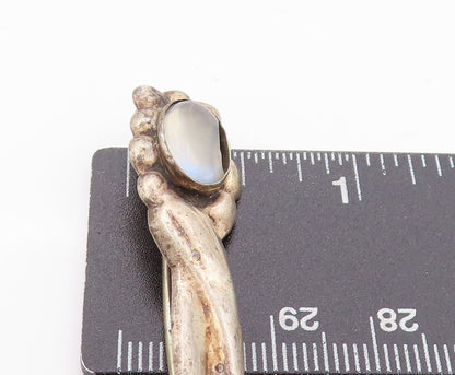 925 Sterling Silver Vintage Brooch NORWAY Gemstone Victorian Design  BP11601