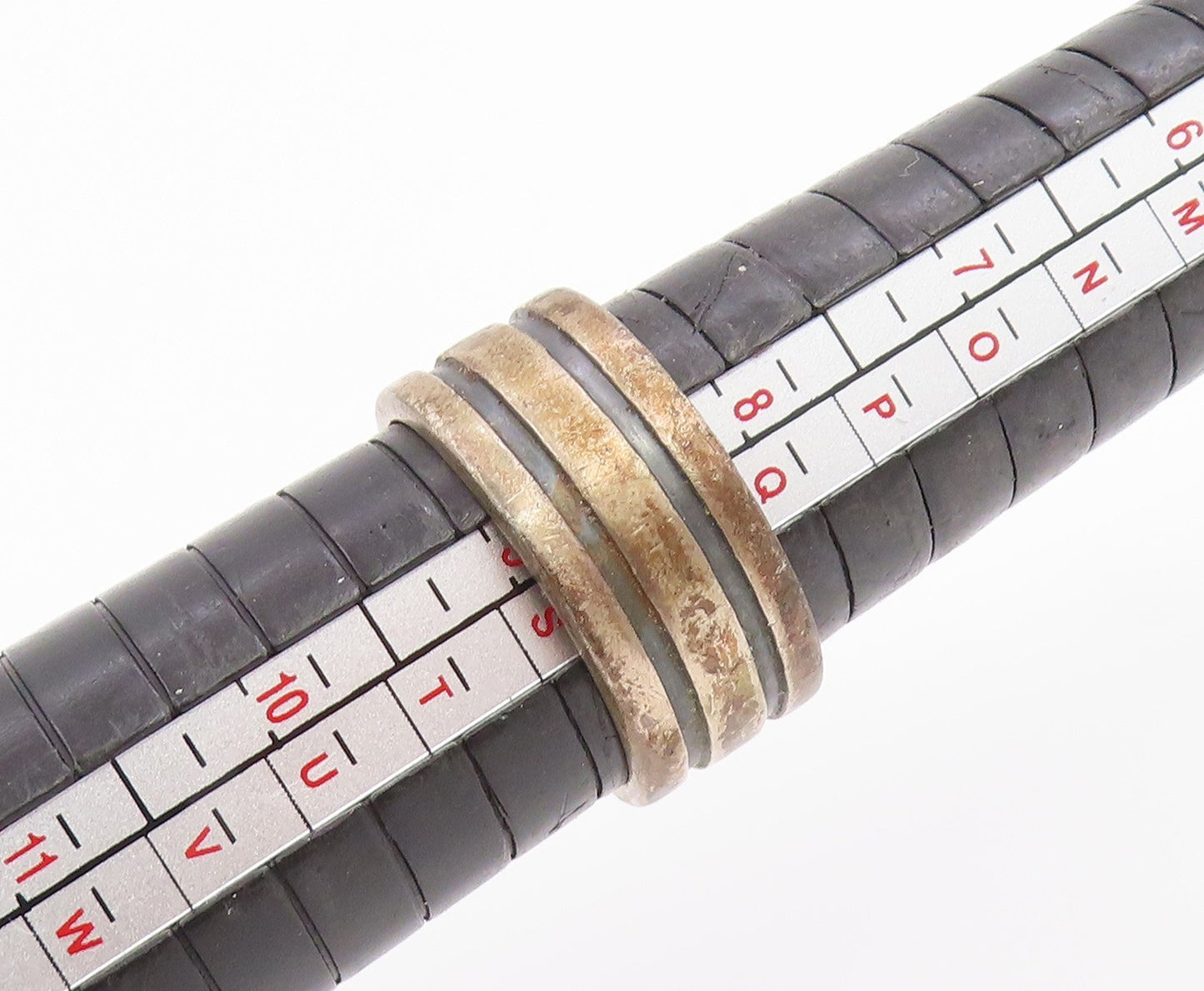 925 Sterling Silver Vintage Ring ART'S ELEGANCE Ribbed Band  Sz 8.5  RG35323