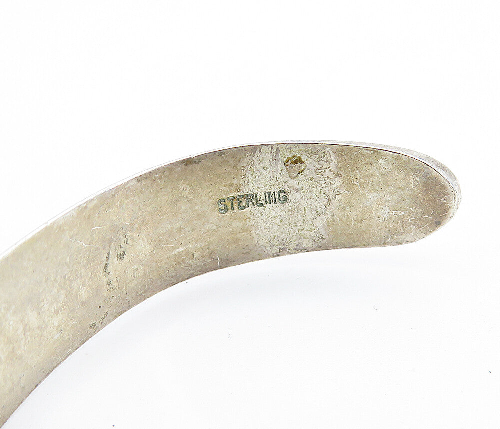 925 Sterling Silver  Vintage Women Make History Stamped Cuff Bracelet  BT3076
