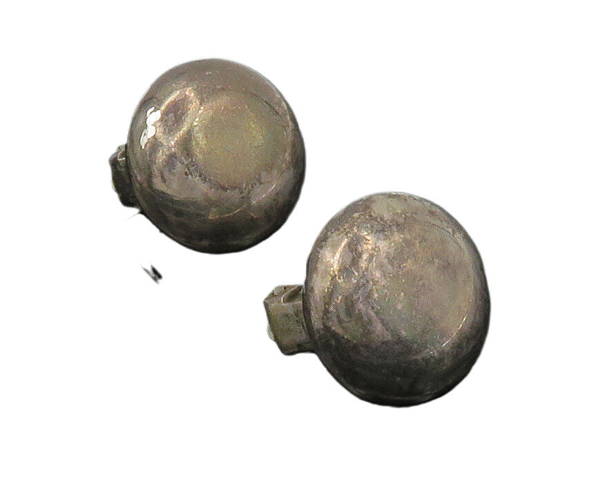PALIU SPAIN 925 Silver & 14K GOLD  Vintage Hollow Round Drop Earrings  EG7471