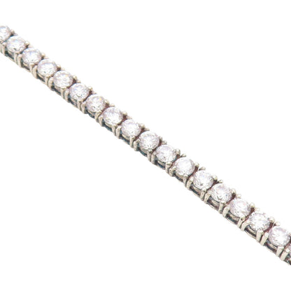 925 Sterling Silver  Prong Set Shiny Cubic Zirconia Tennis Bracelet  BT6415