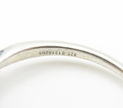 GABRIEL & CO. 925 Silver  Hematite & Genuine Diamonds Band Ring Sz 10  RG16109