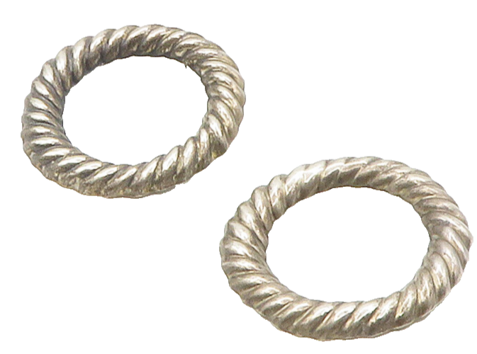 MEXICO 925 Sterling Silver Vintage Twist Open Circle Drop Earrings  EG8501