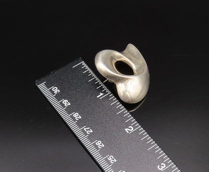 925 Sterling Silver  Vintage Open Hole Floating Love Heart Earrings  EG12164