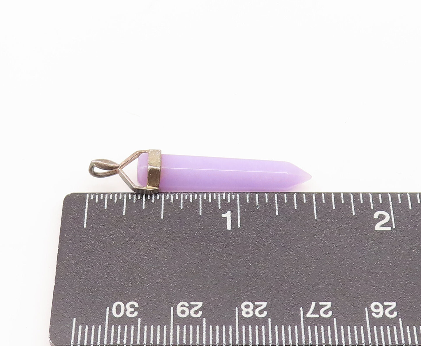 925 Sterling Silver Vintage Pendant Amethyst Healing Animal Tooth Shape  PT22682