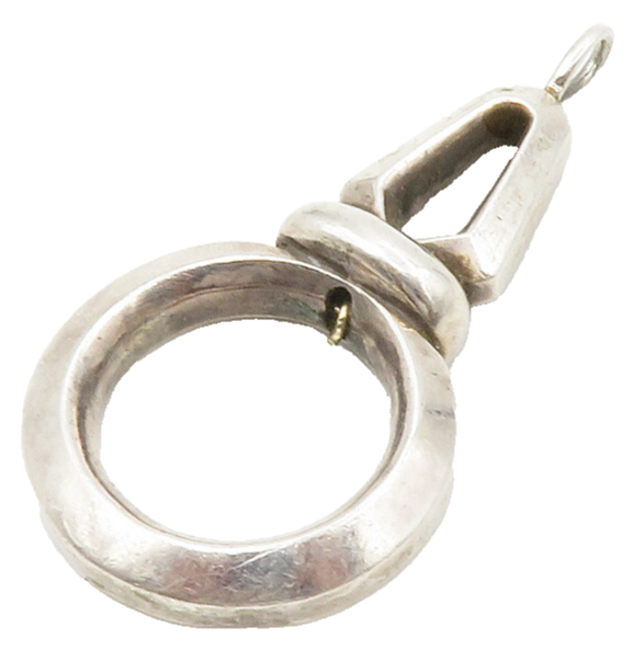 DESIGNER 925 Sterling Silver  Vintage Smooth Open Circle Pendant  PT10911