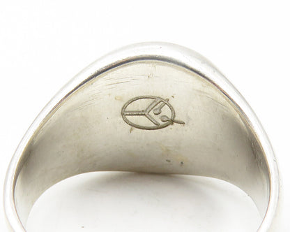 925 Sterling Silver & 14K GOLD  Shiny Two Tone Cutout Band Ring Sz 12  RG11244