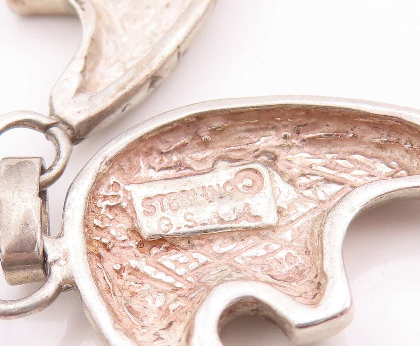925 Sterling Silver Vintage Bracelet NAVAJO Solid Cutout Animal  BT10653