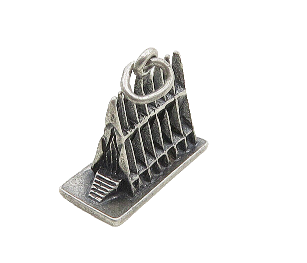 925 Sterling Silver  Vintage Oxidized Chapel U.S.A.F Academy Pendant  PT15242