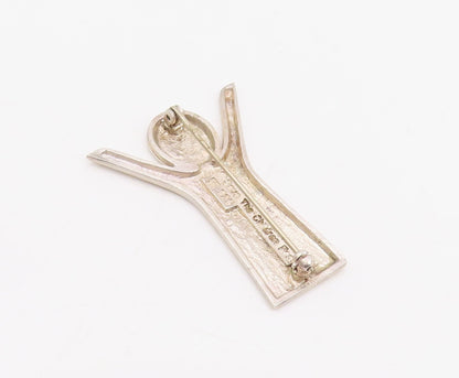 925 Sterling Silver Vintage Brooch Pin Classic Save The Children Symbol  BP12317
