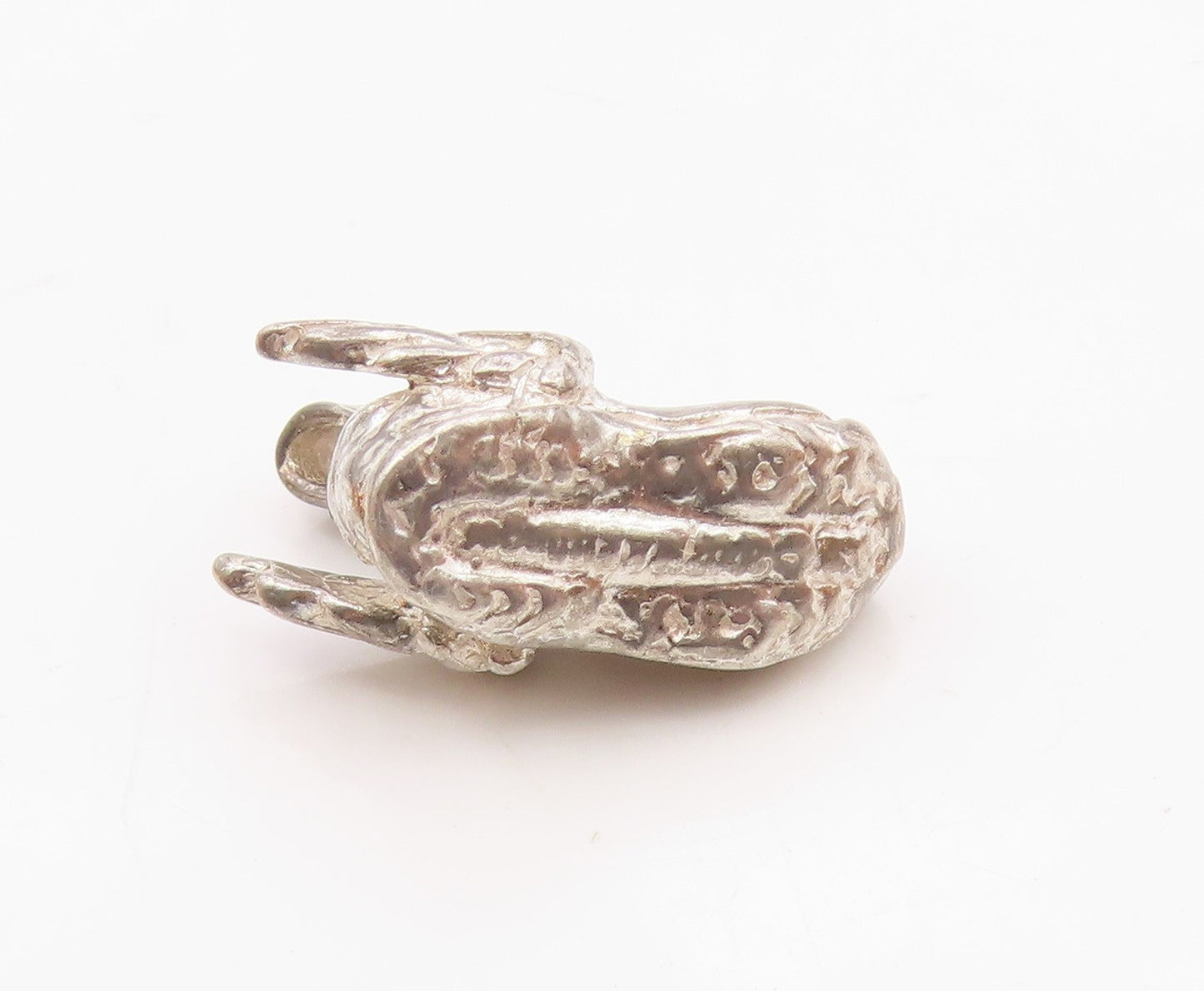 925 Sterling Silver  Vintage Shiny Winged Sneaker Shoe Pendant  PT15211