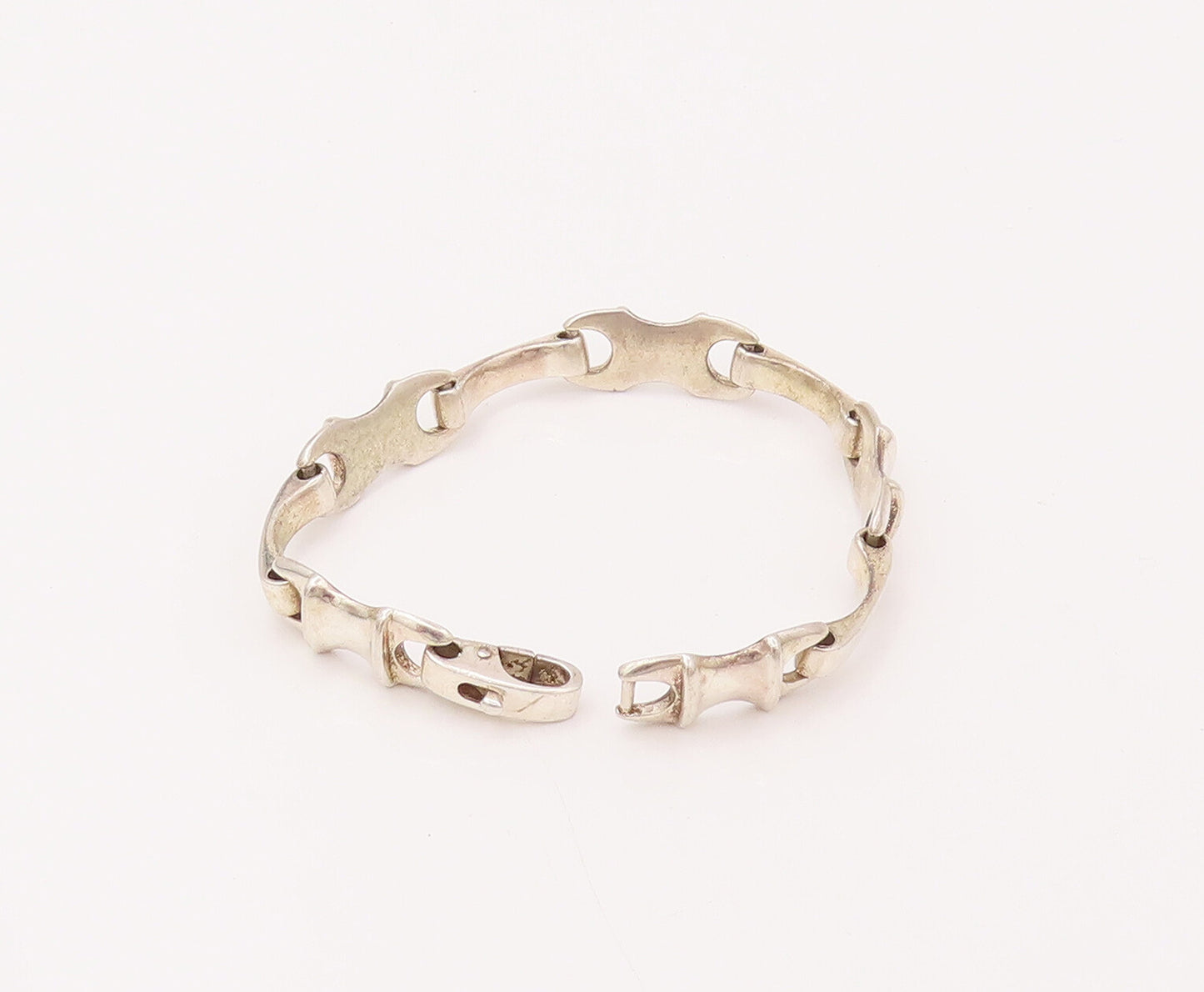 925 Sterling Silver Vintage Wrench & Rod Alternate link Bracelet  BT9853