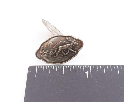 EUROPEAN 925 Sterling Silver Vintage Enamel 3 Pcs Lot Single Cufflinks TR3150