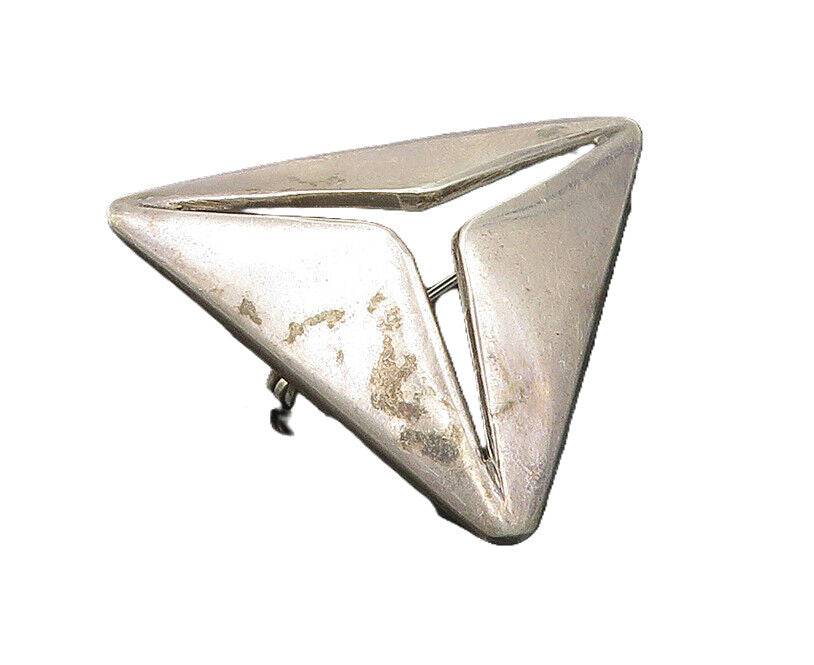 RANCHO ALEGRE MEXICO 925 Sterling Silver  Vintage Triangle Brooch Pin  BP8631