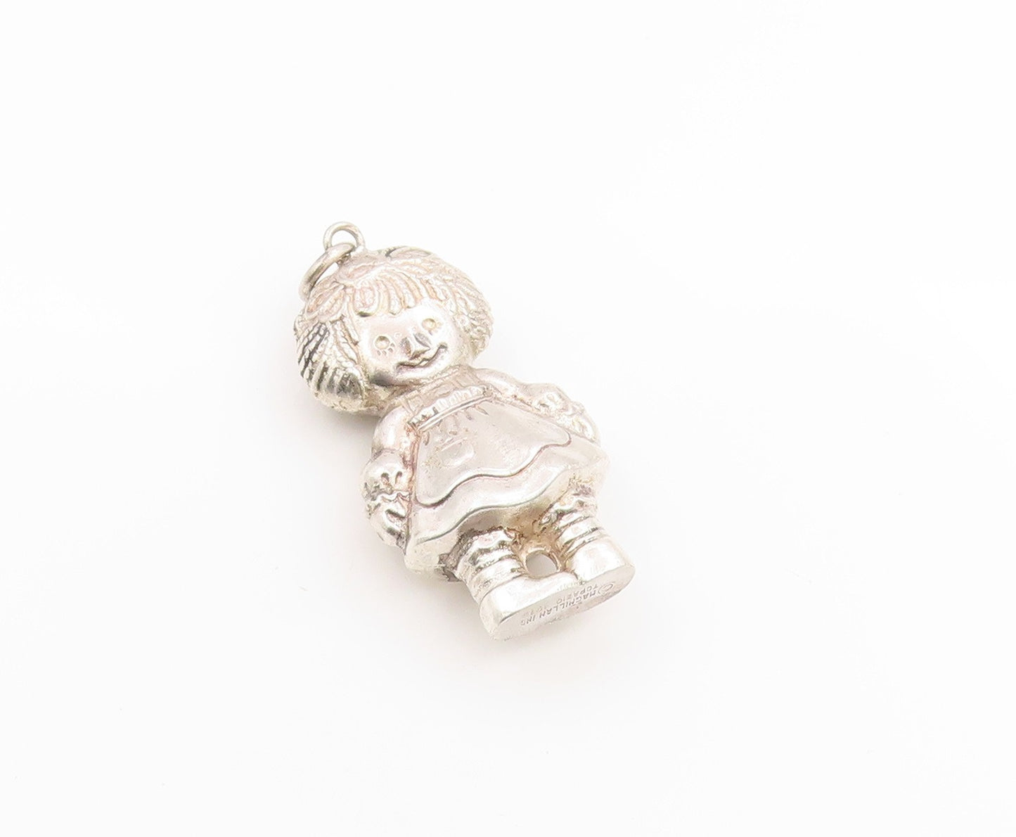 925 Sterling Silver Vintage Pendant 1975 MACMILLAN TOPAZIO 3D Ann Doll  PT26293