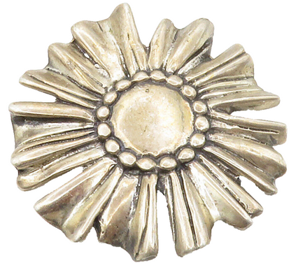 MEXICO 925 Sterling Silver  Vintage Sculpted Flower Motif Brooch Pin  BP5850