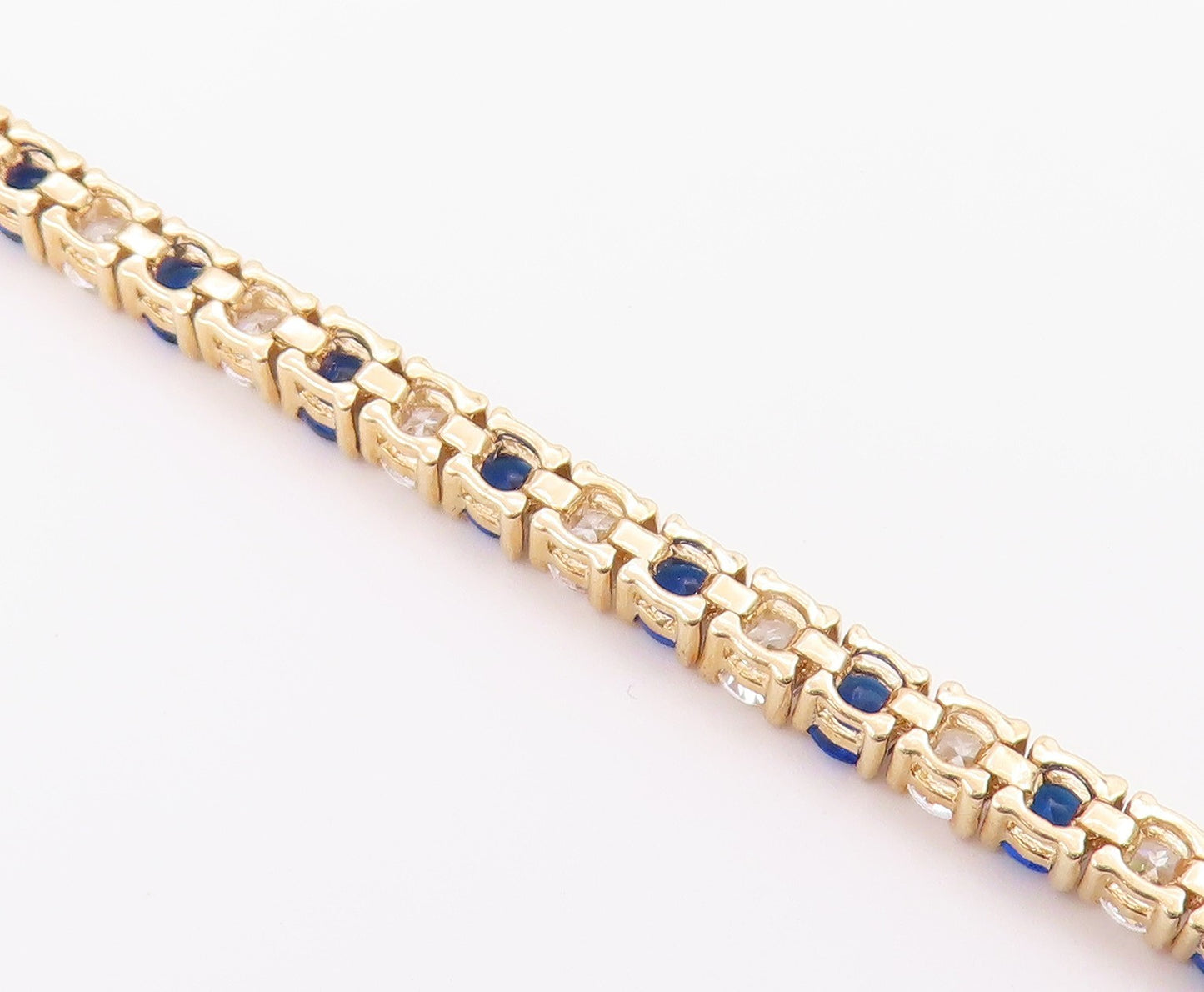 ROSS SIMON 925 Silver  Cubic Zirconia & Blue Topaz Chain Bracelet  BT5931