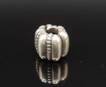 PANDORA 925 Silver  Vintage Beaded Ribbed Clip Charm Pendant (OPENS)  PT21248