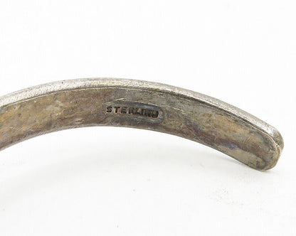 TED LOWY 925 Sterling Silver  Vintage Modernist Twist Cuff Bracelet  BT7615