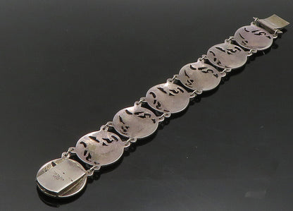SIAM 925 Sterling Silver  Vintage Enamel Dancer Round Chain Bracelet  BT8997