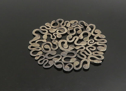 925 Sterling Silver Vintage Dark Tone Swirl Design Smooth Pendant  PT19012